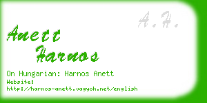 anett harnos business card